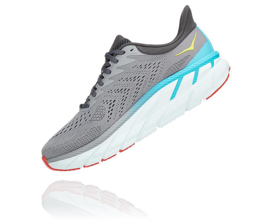 Tenis Hoka One One Hombre Grises - Clifton 7 - QSON49820